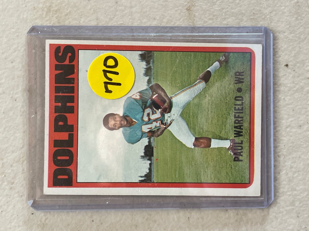 Dolphins Paul Warfield Football Card