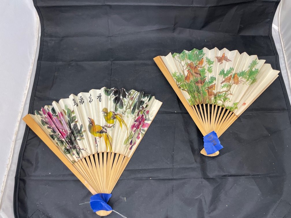 2 Pcs - Paper Oriental Fans