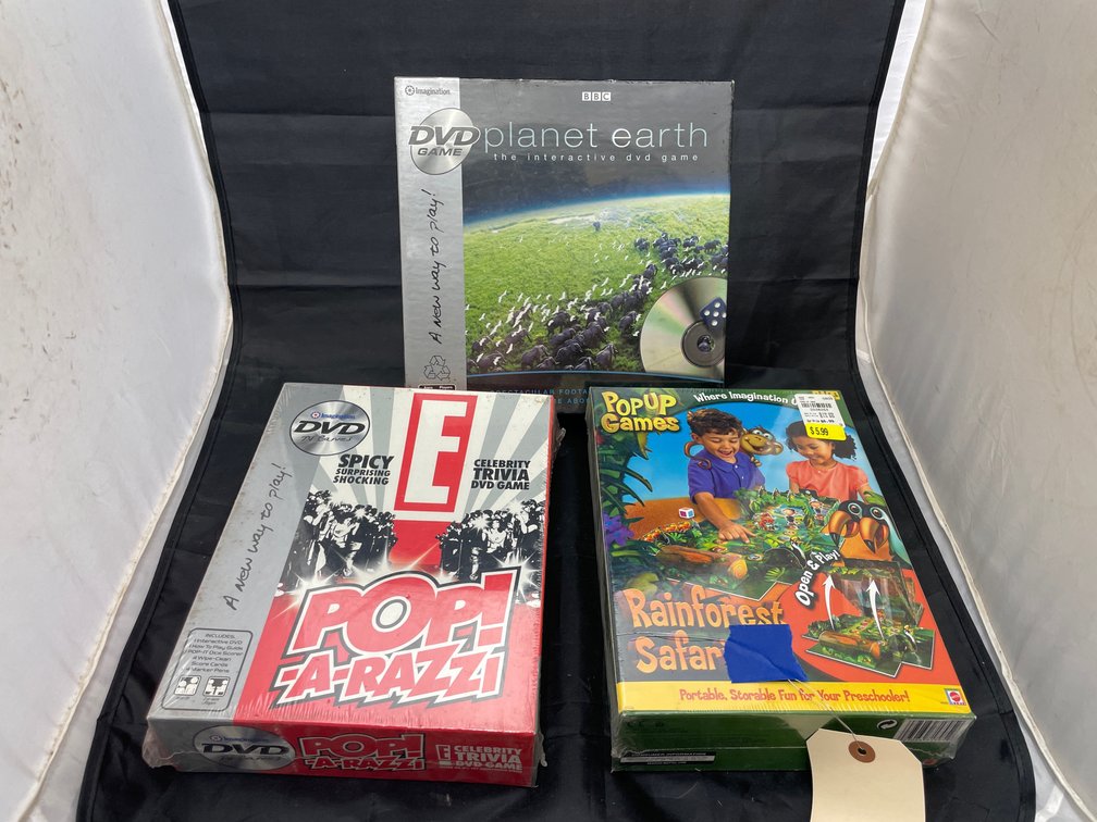 3 Pcs - 2 DVD Games & Pop Up Game