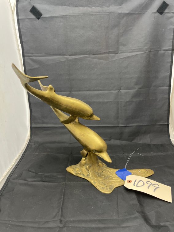Metal Dolphin Statue