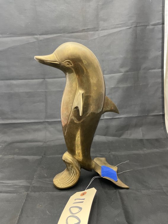 Metal Dolphin Statue