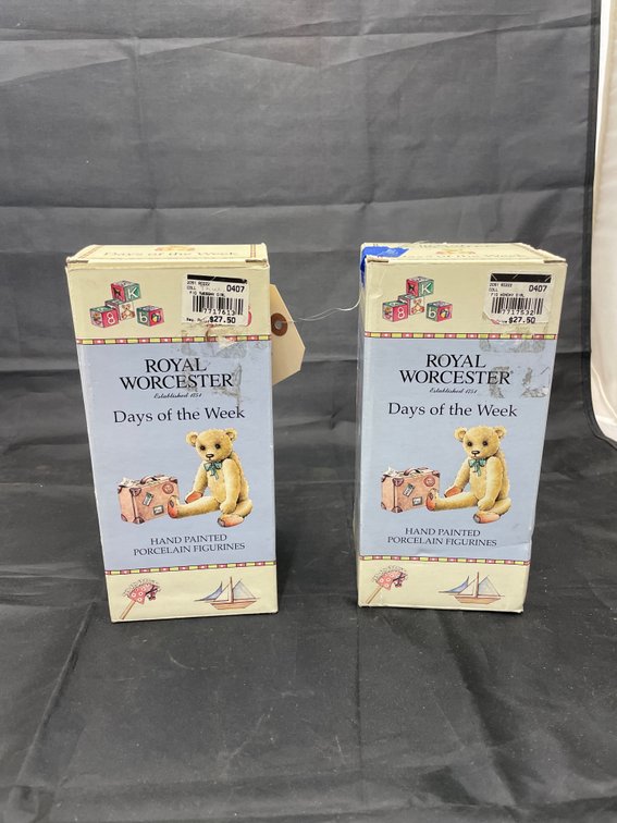 2 Pcs - Royal Worcester Days of the Week Figures