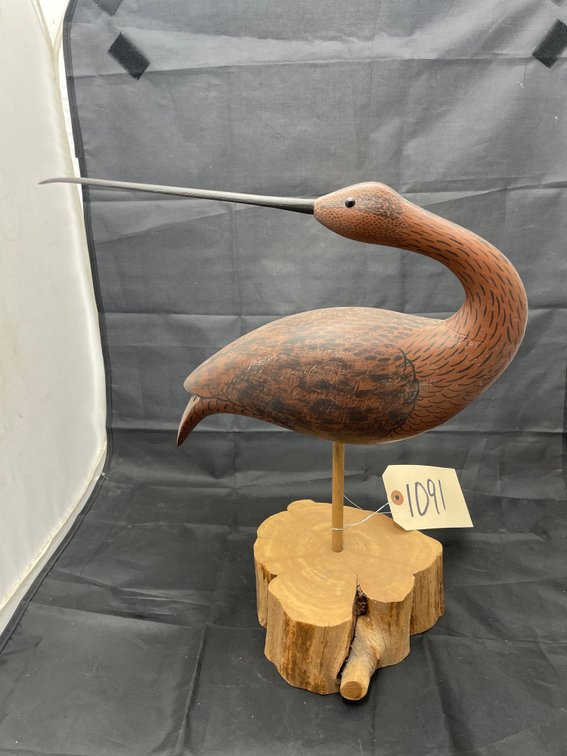 Wooden Carved Bird Sculpture
