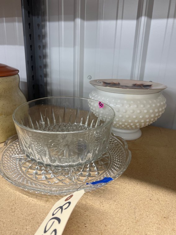 Glass Bowl - Divided Serving Plate - Oil Lampshade