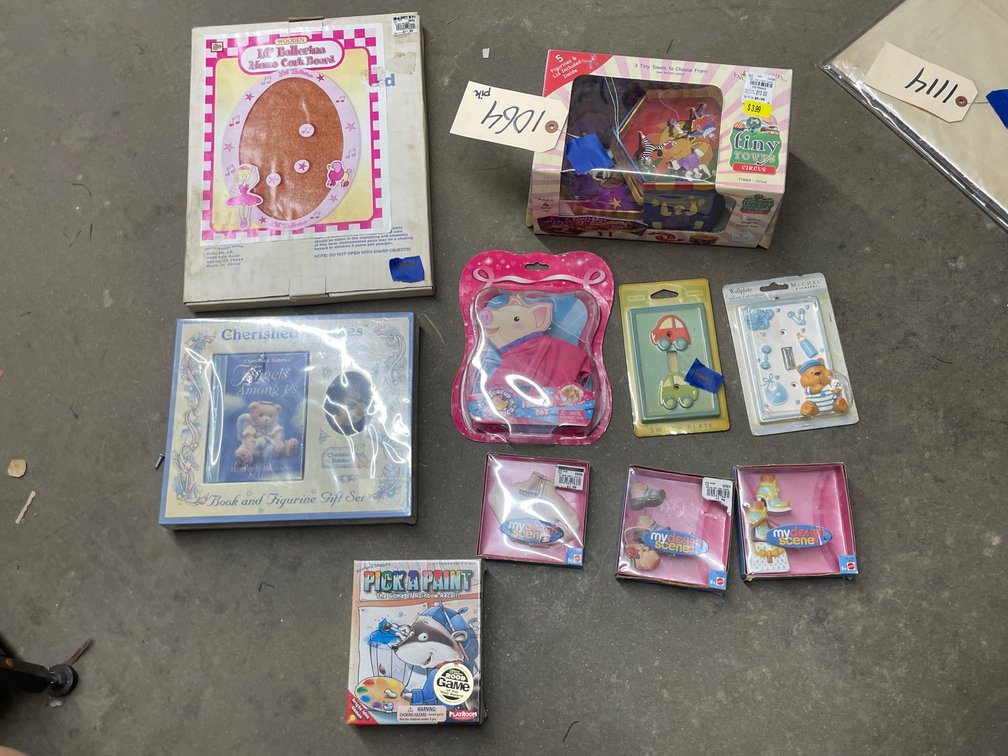 Pile of Kid's Room Light Switch Covers - Circus Toy - Doll Accs