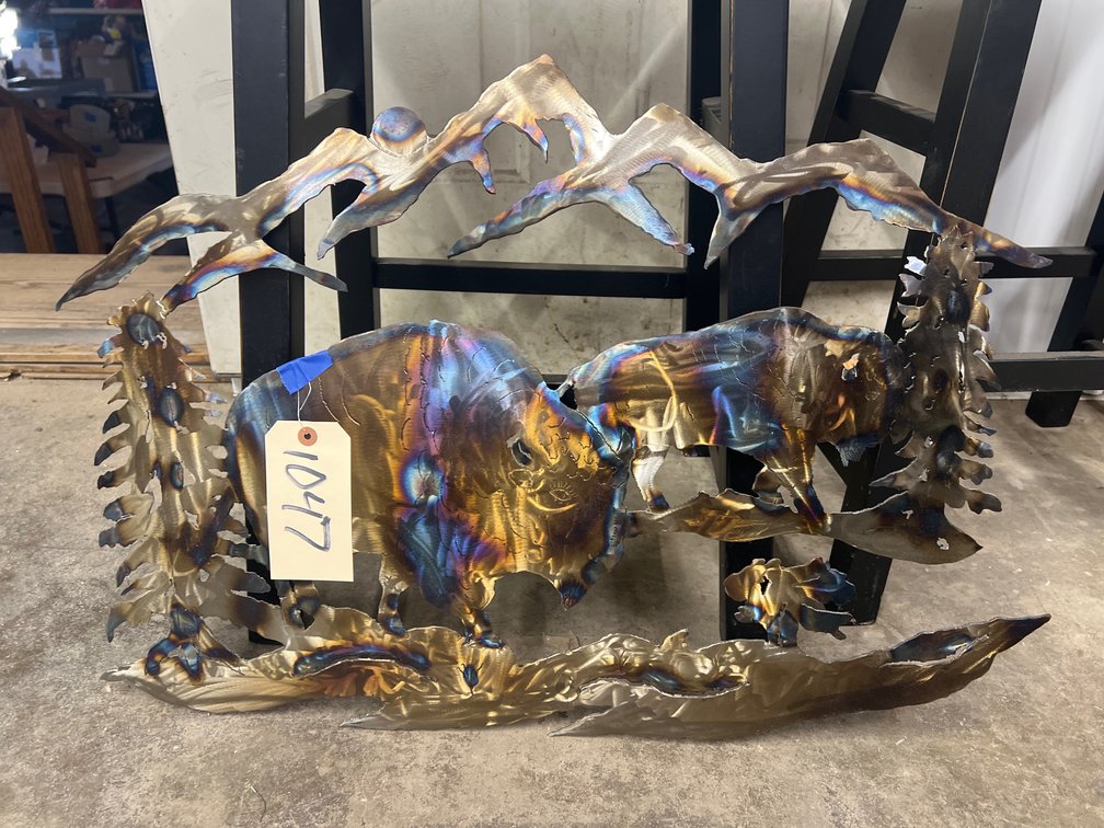 Metal Buffalo Wall Decor 28"x19"