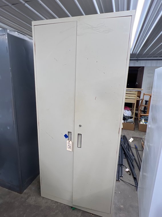 5-Shelf Metal Storage Cabinet w/Contents 36"L x 18"W x 81"