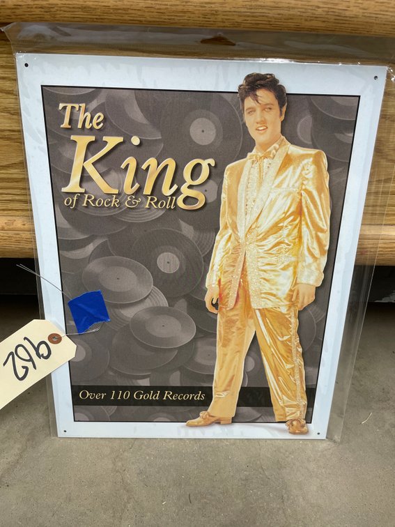 Metal Single Sided Elvis Sign 12"x16"