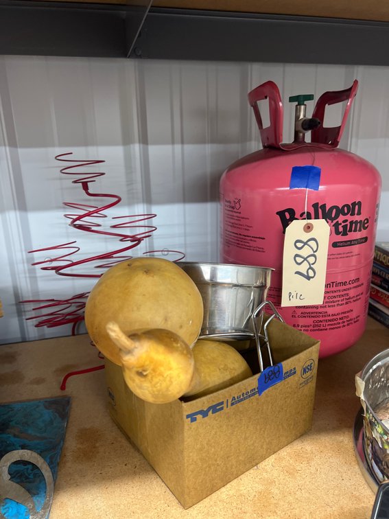 Gourd Shakers - Helium Canister - Spring Ornament Stand