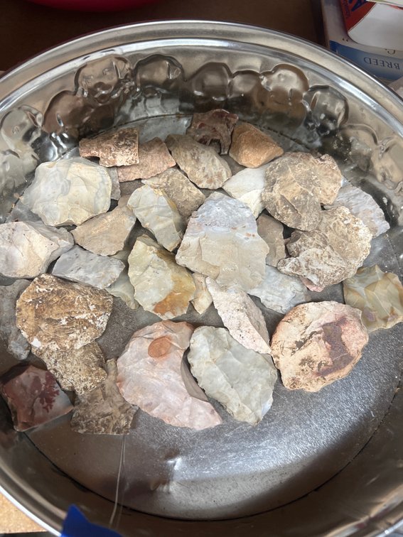 assorted Rocks in Christmas Tin