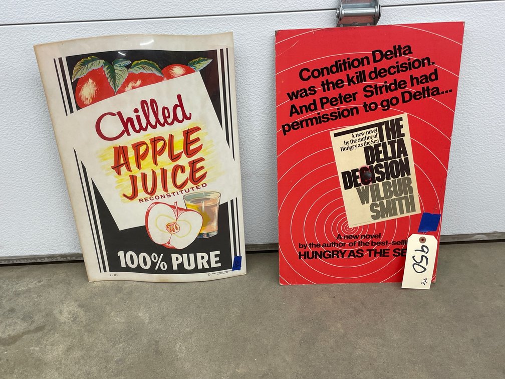2 Pcs - Novel Advert & Apple Juice Advert