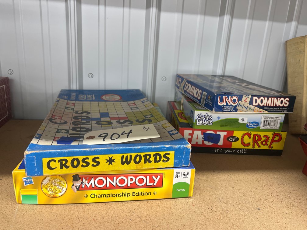 5 Pcs - Monopoly - Crossword - Uno - Dominoes & More