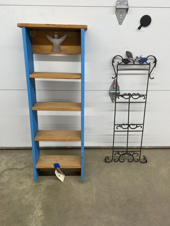 4-Tiered Shelf & 3-Tiered Metal Plate Rack