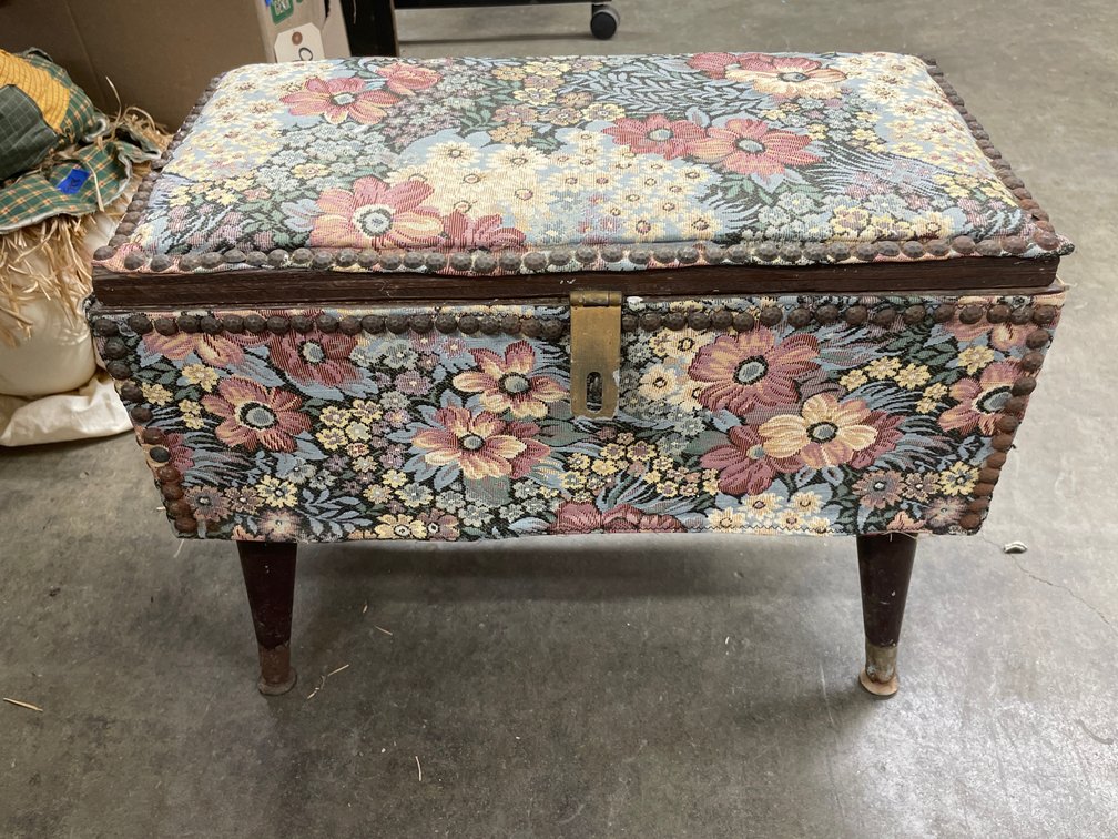 Wooden Storage Footstool 20"L x 10"W x 15"H