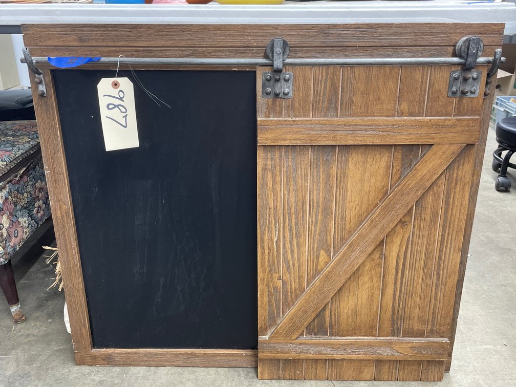 Barn Door Chalkboard 32"L x 28"H