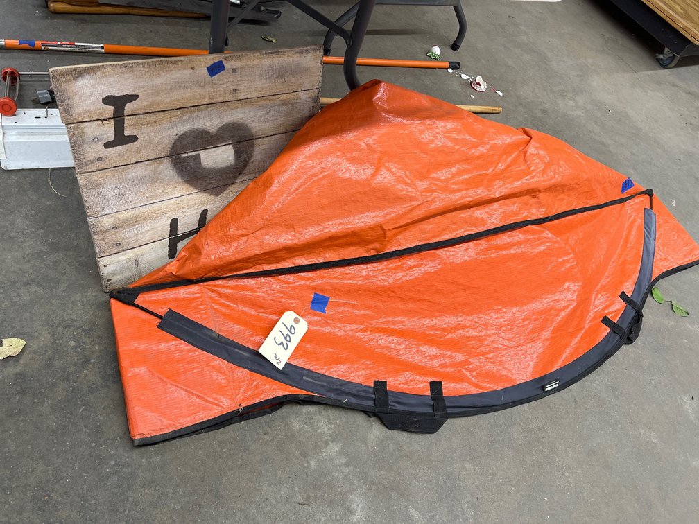 EZ Leaf Hauler & Wooden Sign