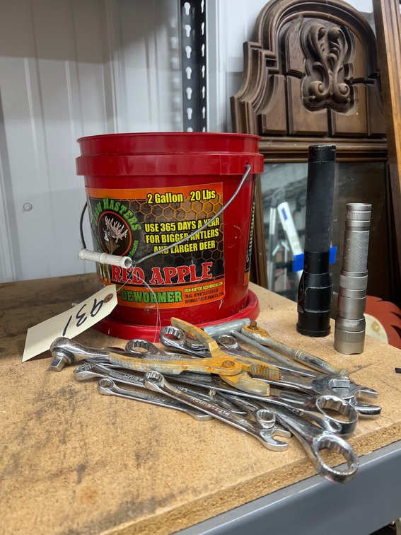 Bucket of Assorted Sockets - Assorted Wrenches & More