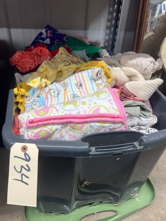 Tote of Assorted Baby Clothes