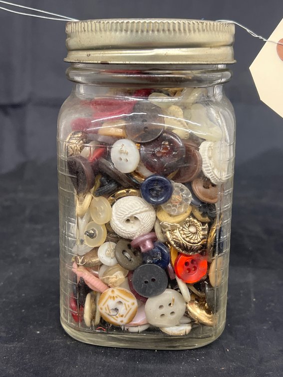 Jar of Assorted Buttons
