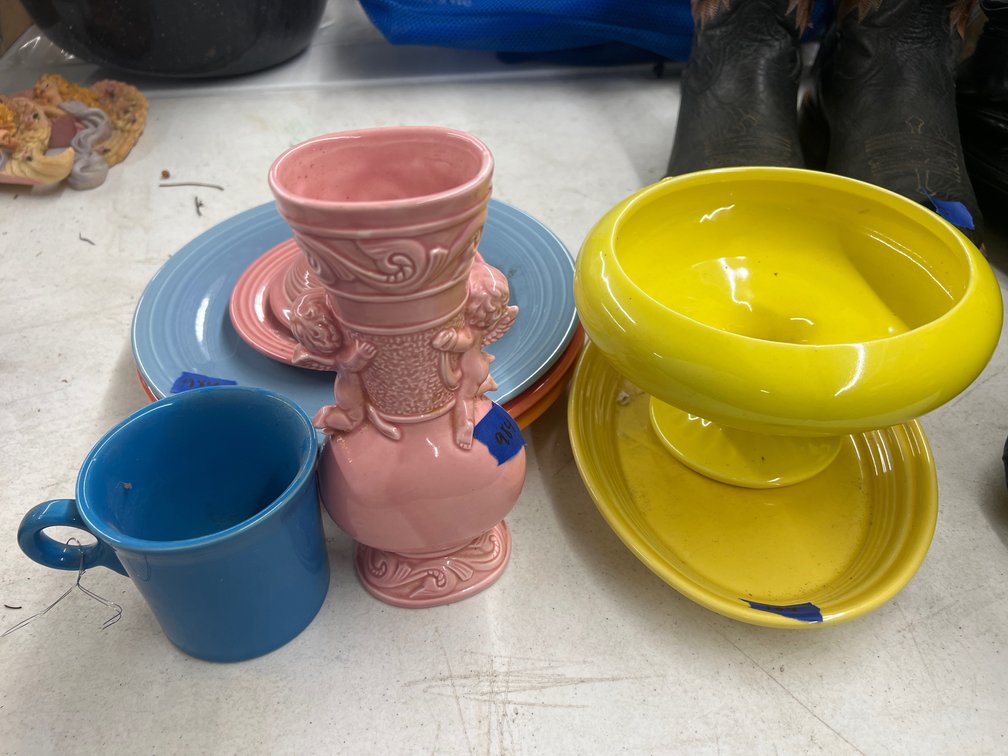 Fiestaware Plates - Saucer - Mug - Cherub Vase - Compote -