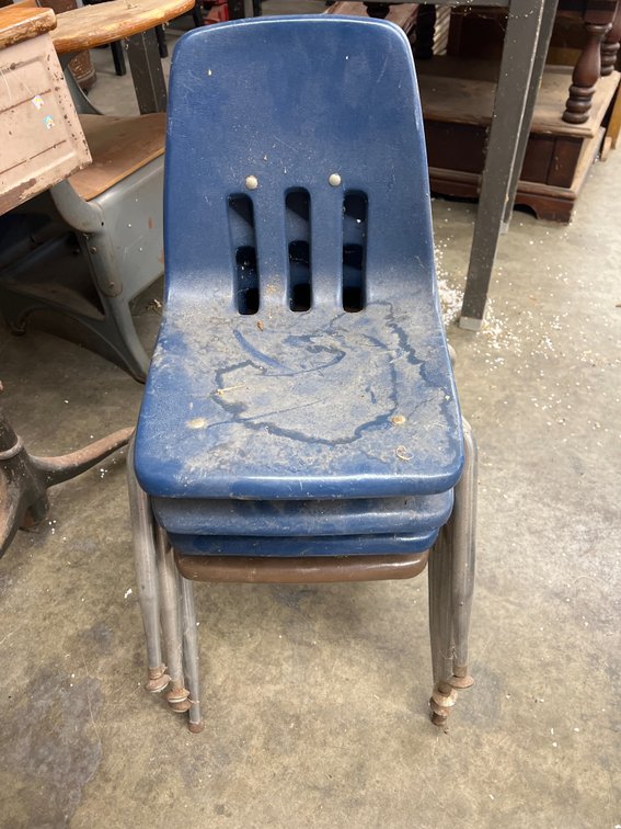 4pc - Childrens Metal Chairs