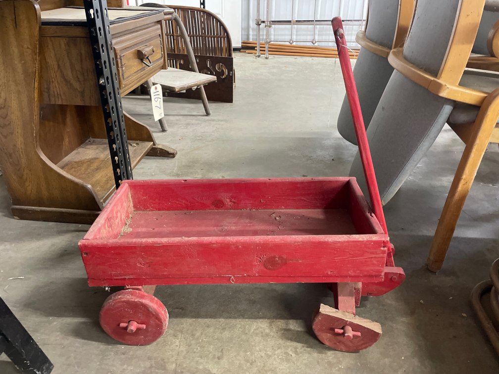 Wooden Childrens Wagon - AS IS