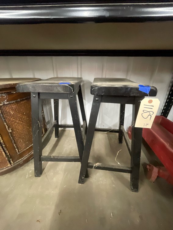 2pc - Wooden Bar Stools