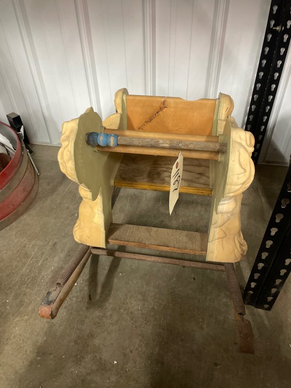 Vintage Wooden Childrens Rocking Horse