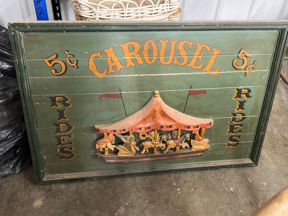 Wooden Carousel Sign