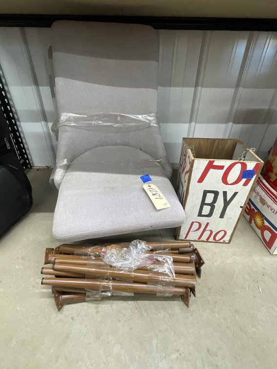 3pc - Disassembled Chairs & Wooden Box