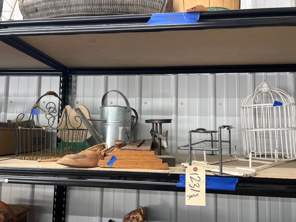 Metal Wall Hanging, Basket, Shoe Molds & Wooden D\uFFFdcor