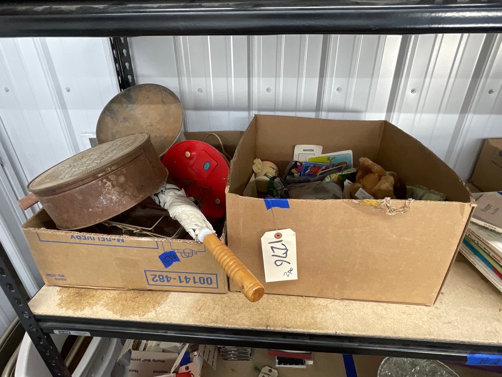 2 Boxes - Umbrealla - Flash Cards - Toys - Metal Basket - Pan & More