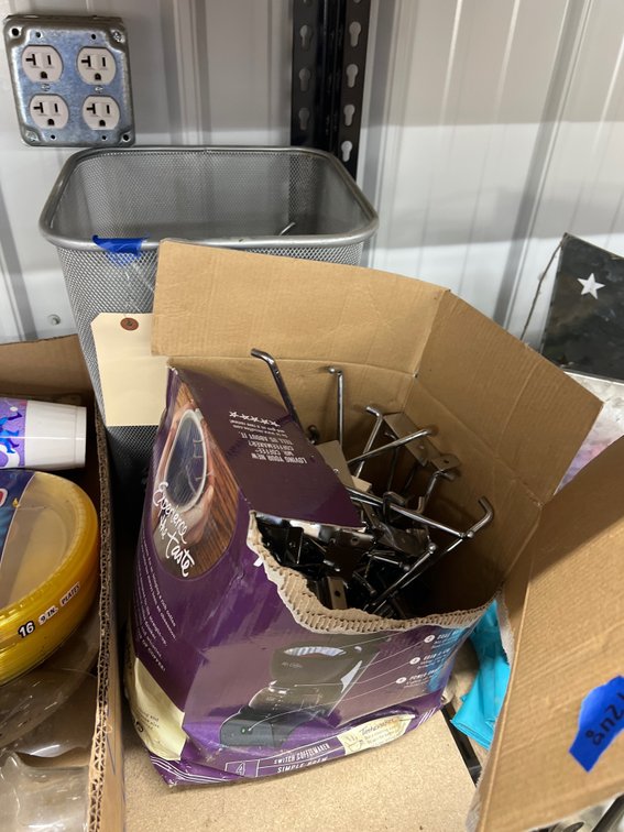 2pc - Metal Trash Can, Peg Hooks & More