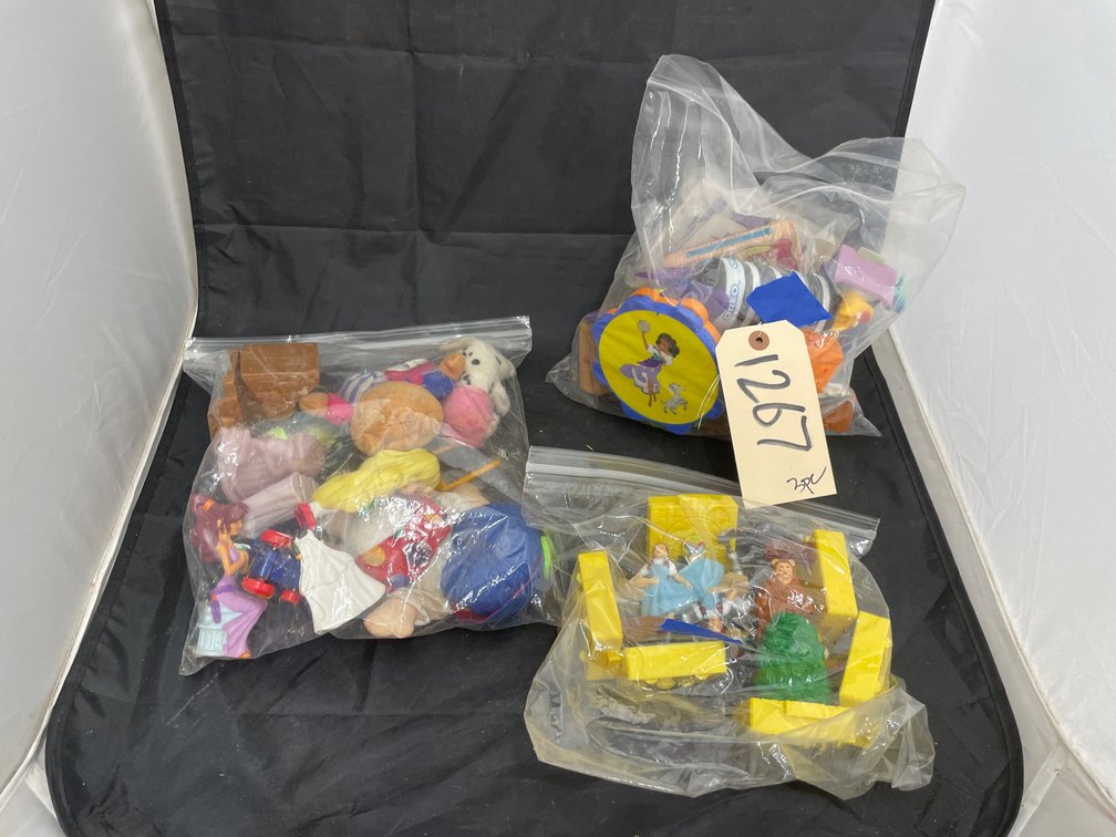 3 Bags of Vintage Toys