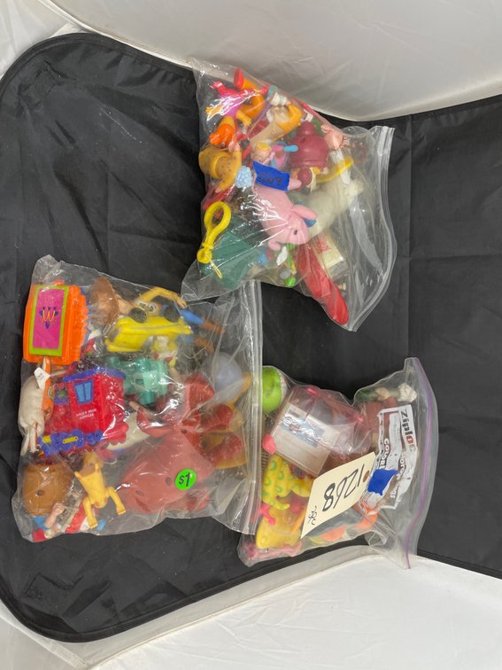 3 Bags of Vintage Toys