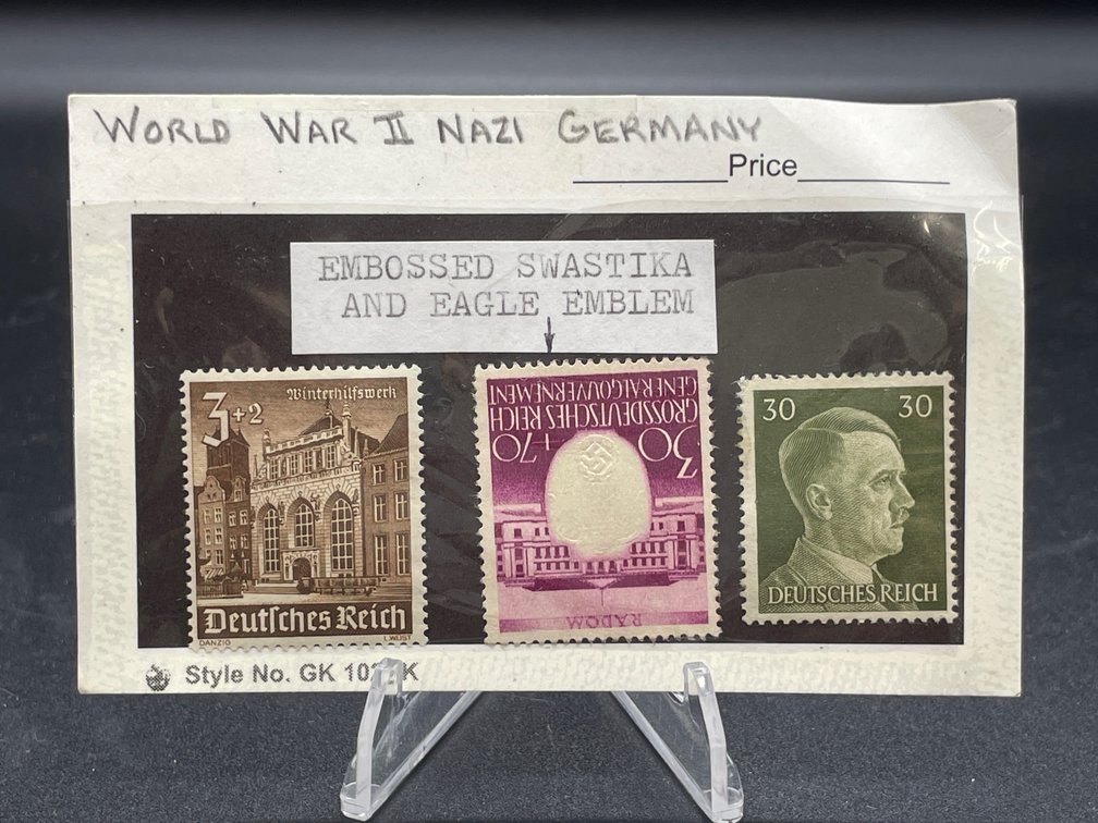 World War II (3) Nazi “Swastika” Germany/Hitler Stamps Uncirculated Condition