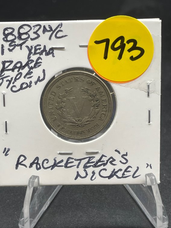 1883 Liberty “V” Nickel “Racketeer’s Nickel” Rare 1st Year Type Coin XF45++