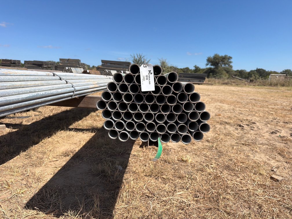 1.66" OD x .109" Wall Galvanized Round Pipe - 65 pcs - 21' Lengths