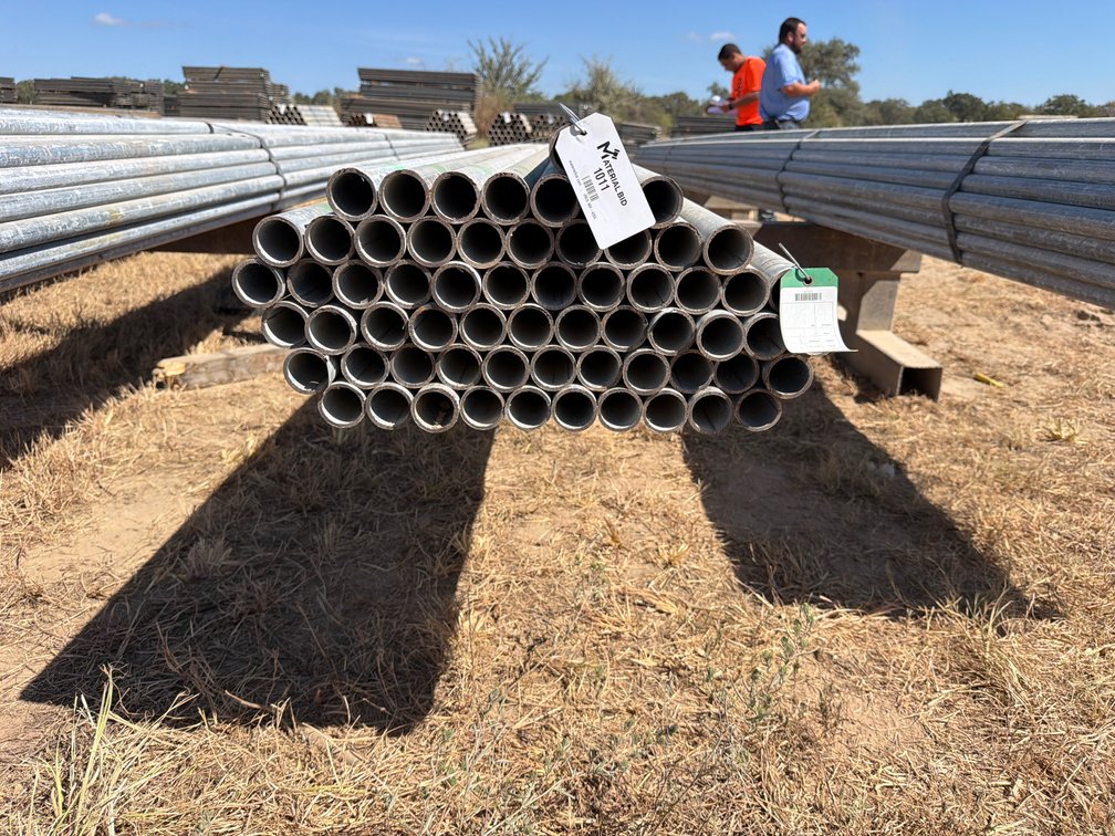 1.66" OD x .109" Wall Galvanized Round Pipe - 63 pcs - 24' Lengths