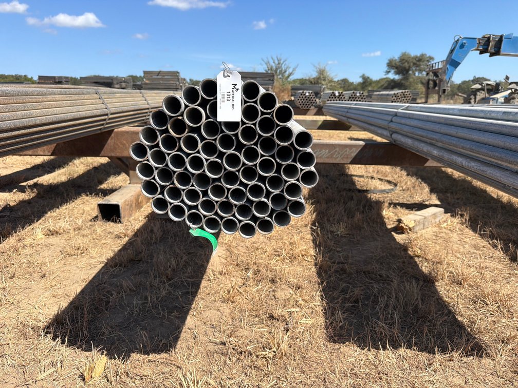 1.66" OD x .109" Wall Galvanized Round Pipe - 65 pcs - 21' Lengths
