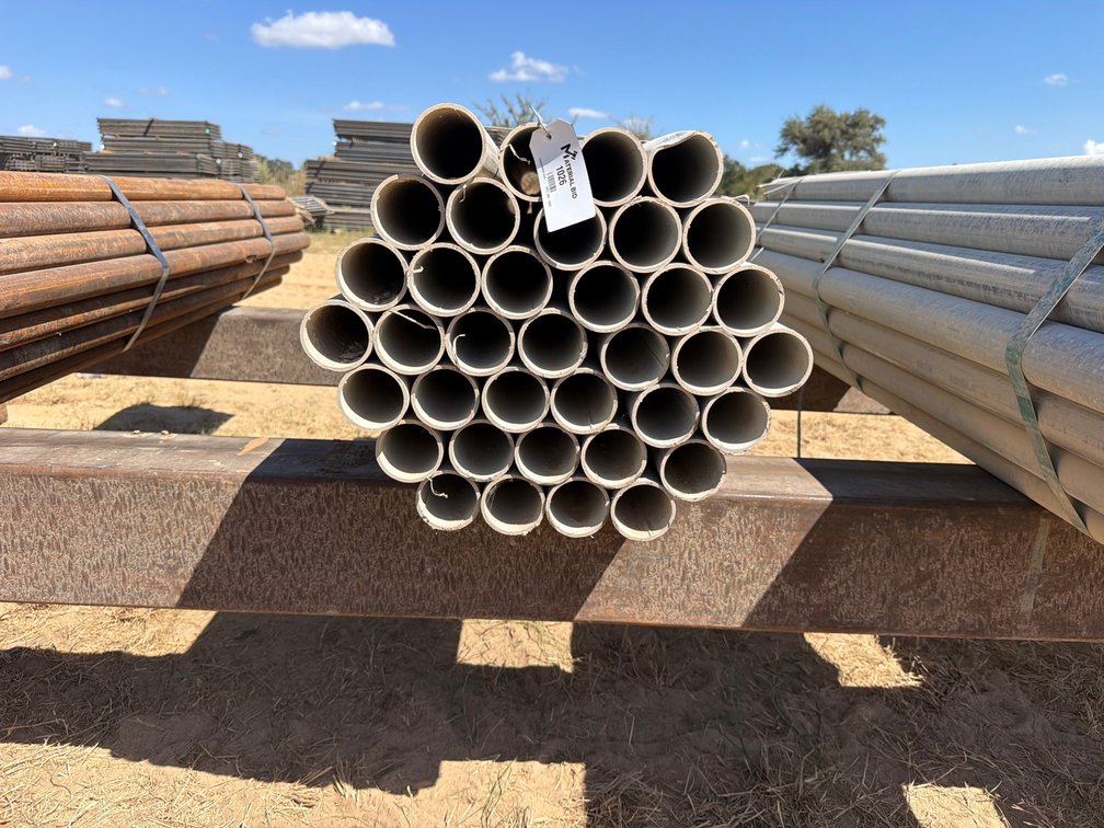 2.875" OD x .165" Wall Galvanized Round Pipe - 37 pcs - 6' Lengths