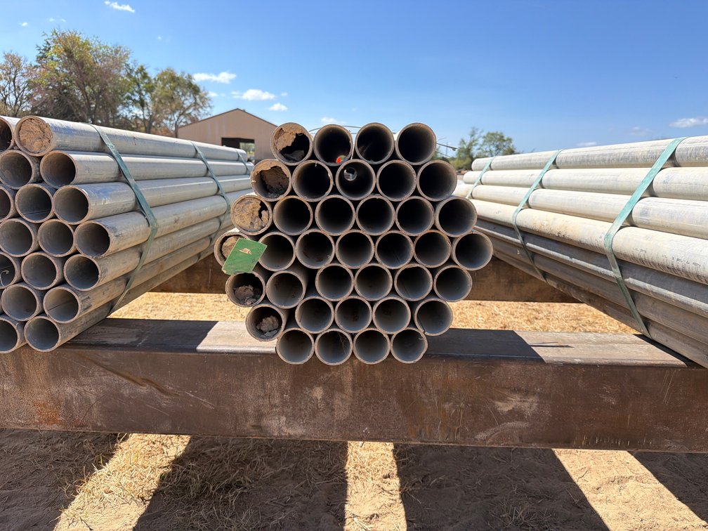 2.875" OD x .165" Wall Galvanized Round Pipe - 37 pcs - 6' Lengths