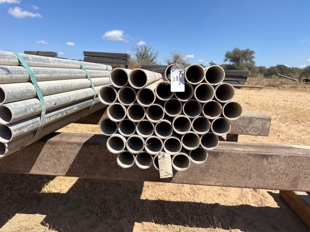 2.875" OD x .165" Wall Galvanized Round Pipe - 37 pcs - 6' Lengths