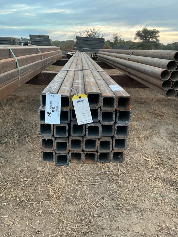 2" x 2" x .250" Square Tube - 30 pcs - 24'6" Lengths