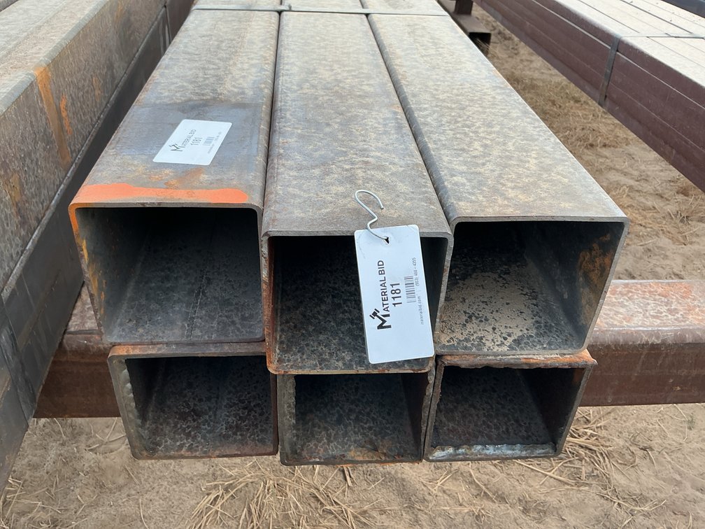 6" x 6" x .188" Square Tube - 6 pcs - 19'6" Lengths