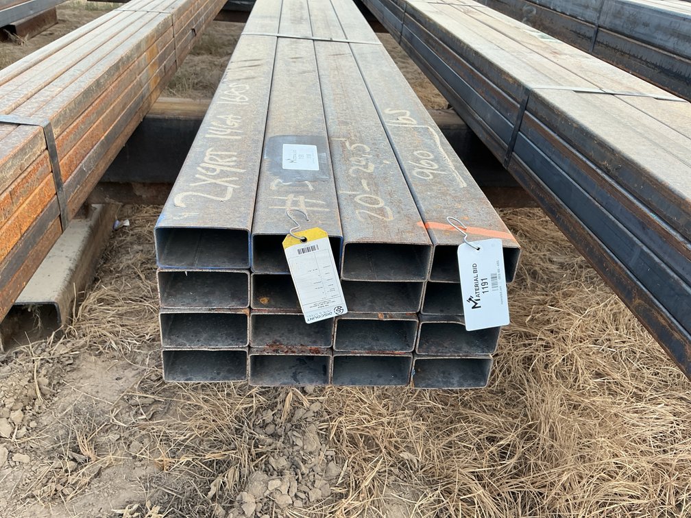 2" x 4" x .083" Wall Rectangular Tube - 16 pcs - 20'3" Lengths