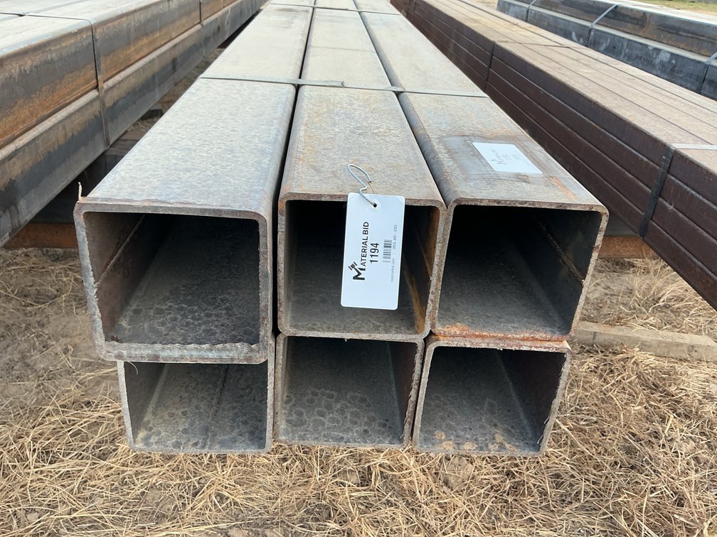 6" x 6" x .250" Square Tube - 6 pcs - 19'9" Lengths