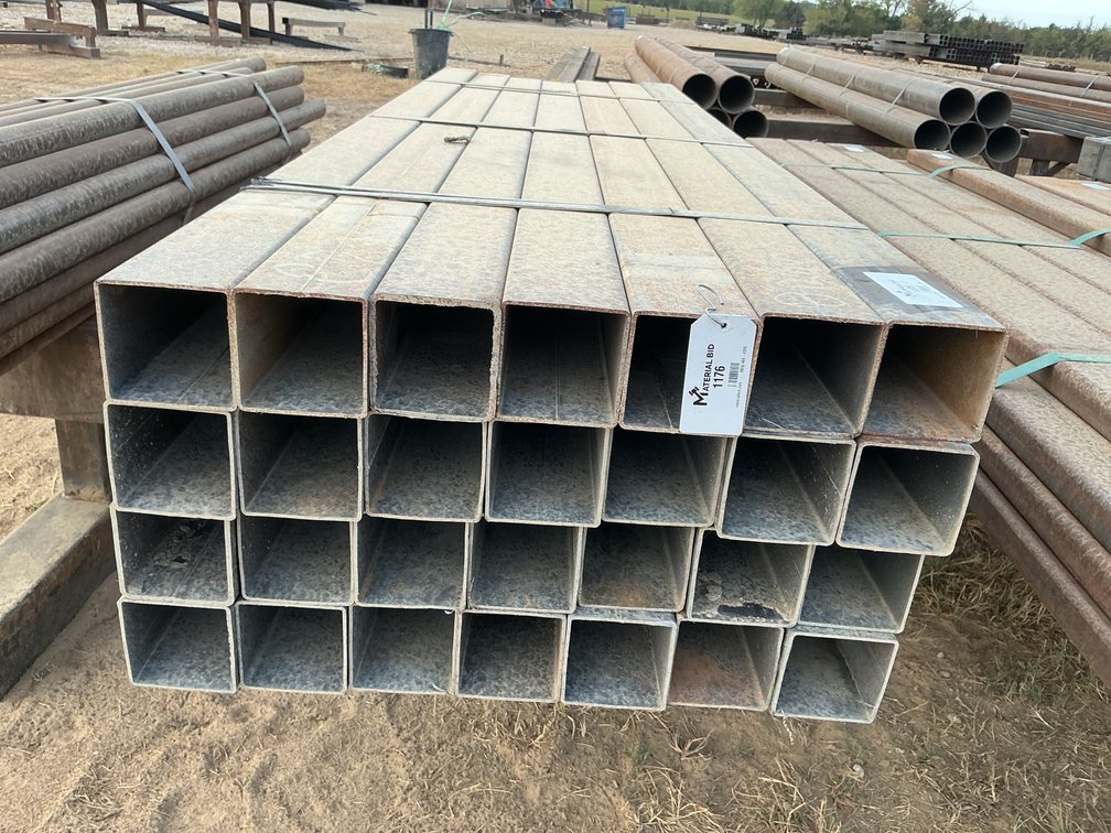 4" x 4" x .120" Square Tube - 35 pcs - Mixed 7'6"-9'6" Lengths