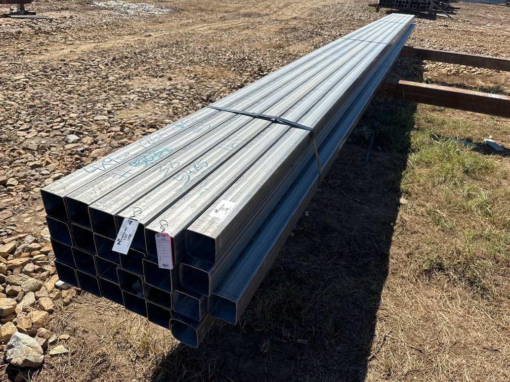 4" x 4" x .109" Galvanized Square Tube - 25 pcs - 38' Lengths