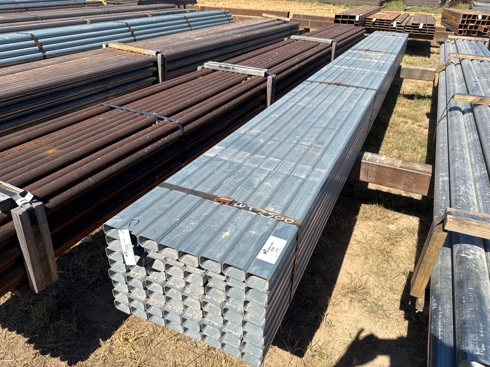 1.625" x 2.5" x .083" Wall Galvanized Rectangular Tube - 64 pcs - 19'7" Lengths
